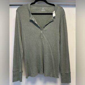 Aerie Waffle Knit Long Sleeved Shirt